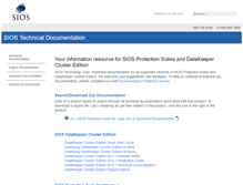 Tablet Screenshot of docs.us.sios.com